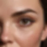 Close-up of well-groomed eyebrows