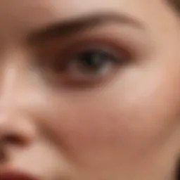 Close-up of skin texture highlighting enlarged pores