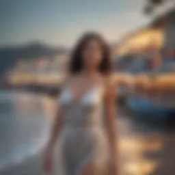 Scenic view of coastal town