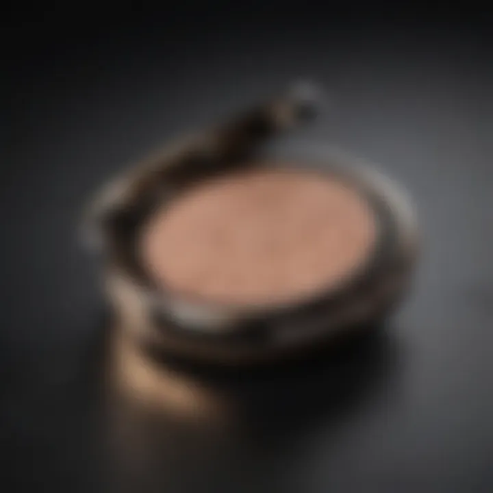 A close-up of the interior of a makeup compact highlighting its versatile features.