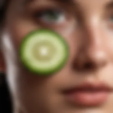 Refreshing Cucumber Slices to Calm Sunburned Skin Cooling Cucumber Slices
