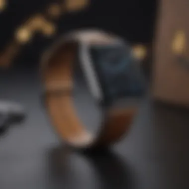 Elegant leather Apple Watch band