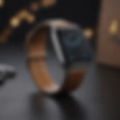 Elegant leather Apple Watch band