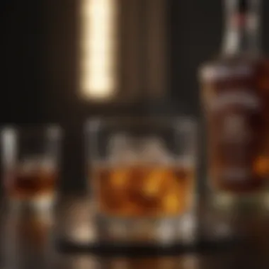 Artistic glassware presenting a sophisticated whiskey blend