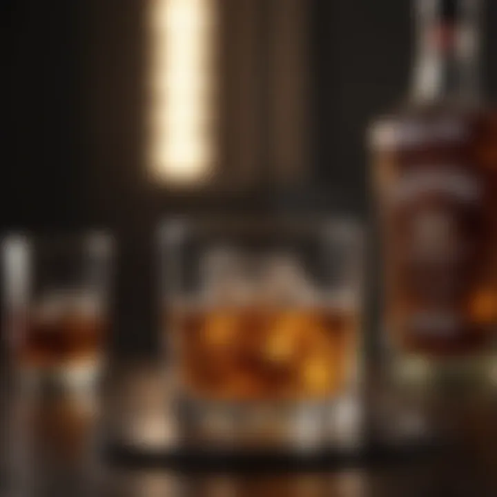 Artistic glassware presenting a sophisticated whiskey blend