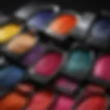 A vibrant palette of hair dye shades suitable for gray coverage