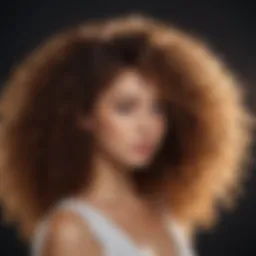Luxurious curly locks framed by sunlight