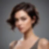 Short hair styled with volumizing mousse