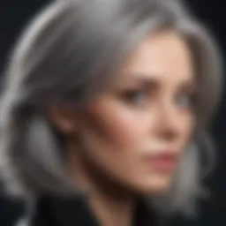 Gray hair with non-permanent color application