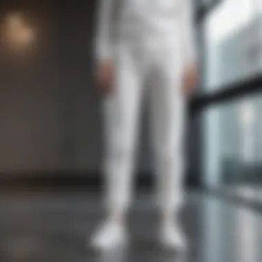Chic White Joggers for Post-C-Section Comfort Woman in stylish white joggers