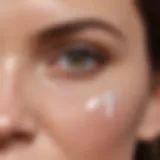 Retinol eye cream application technique