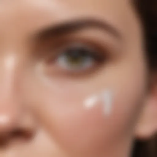 Retinol eye cream application technique