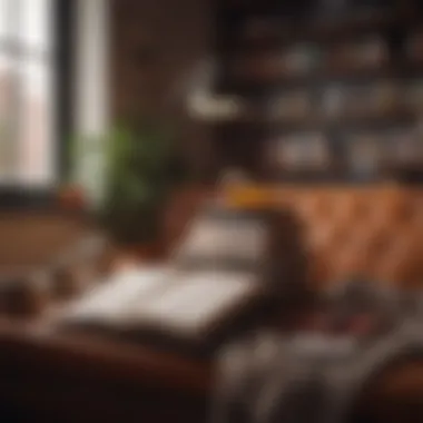 Cozy Reading Experience A stack of influential self-love books with a cozy reading nook