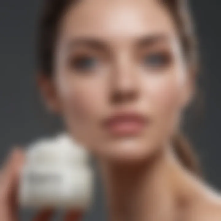 Close-up of a soothing spot treatment cream for sensitive skin