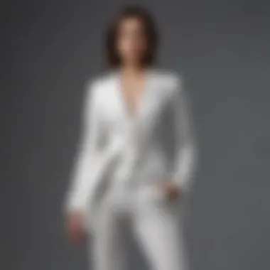 Stylish bridal pant suit with asymmetrical design