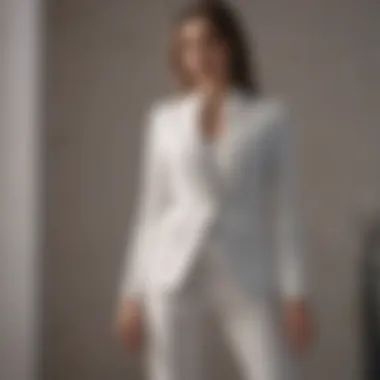 Modern bridal pant suit with tailored blazer