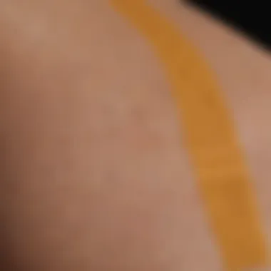 Close-up of waxing strips for Brazilian wax