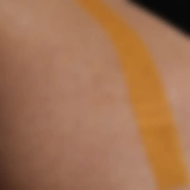 Close-up of waxing strips for Brazilian wax