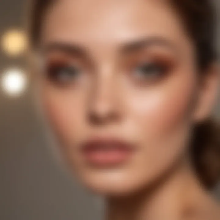 Model showcasing flawless makeup finish with foundation applied