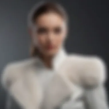 Sleek Sophistication: Pascal Shoulder Plush Monochrome Look Chic Monochrome Ensemble with Pascal Shoulder Plush