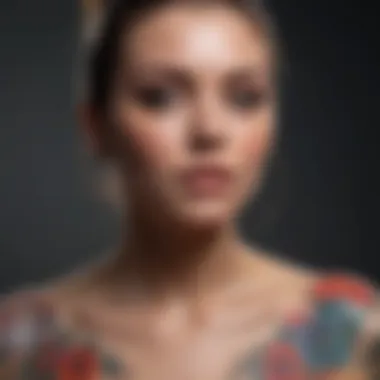 Dynamic Color Blending Mastery A tattoo artist displaying vibrant color blending skills