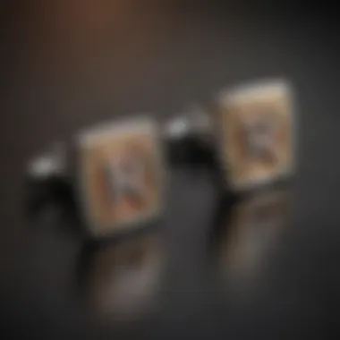 Heartfelt Personalized Cufflinks Personalized cufflinks engraved with initials, adding a heartfelt touch