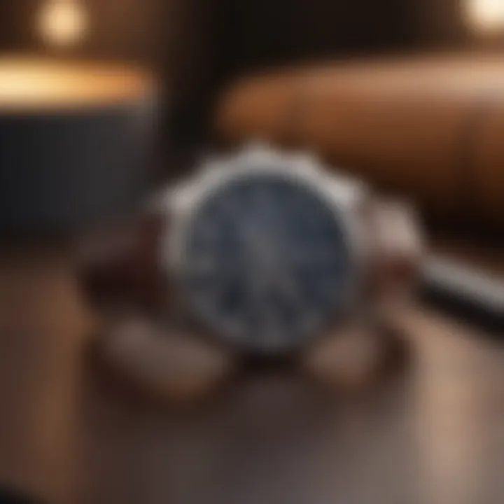 Stylish watch resting on a leather surface, representing timelessness