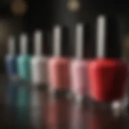 Elegant color palette showcasing various nail polish shades