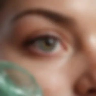 Soothing Gel Texture for Revitalization Close-Up of Cooling Eye Cream Gel Texture