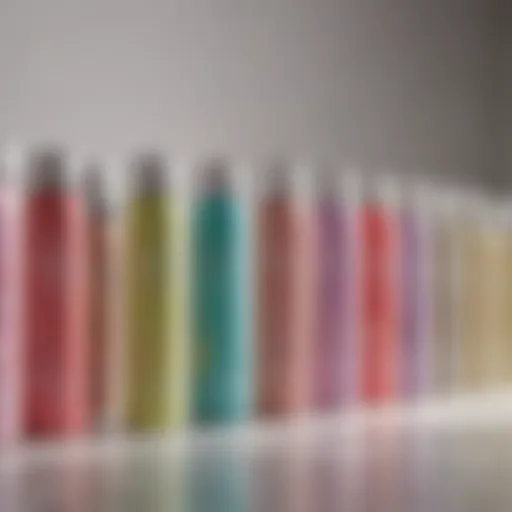 An elegant display of Batiste dry shampoo bottles showcasing various fragrances.