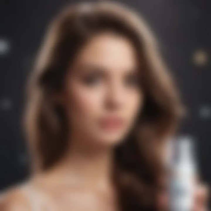 A satisfied user showcasing voluminous hair after using Batiste dry shampoo.