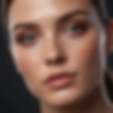 Close-up of concealer blending seamlessly into skin