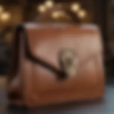 Sustainable Leather Purse A sustainable leather purse crafted from recycled materials, highlighting eco-friendly fashion.