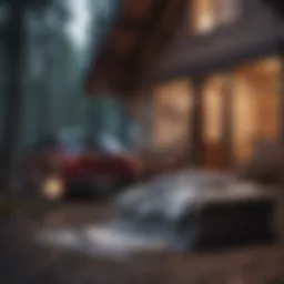 Electric Heated Car Blanket in Cozy Cabin Setting