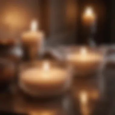 Serene Candlelight Ambiance Candlelight setting creating a serene ambiance
