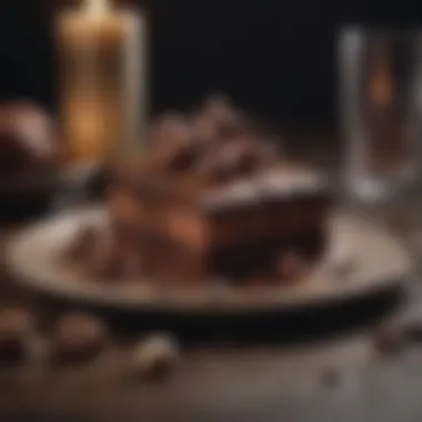 Decadent Chocolate Indulgence Elegant presentation of a decadent chocolate dessert