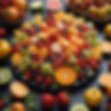 Vibrant Fruit Extravaganza Artistically arranged colorful fruit platter