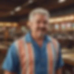 Vividly patterned bowling shirt embodying retro aesthetics