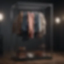 Fashionable clothing rack showcasing contemporary styles