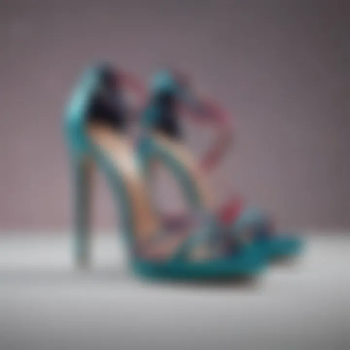 Chic strappy heels in vibrant jewel tones