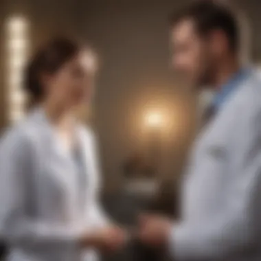 Consulting Healthcare Professionals A doctor and patient discussing treatment options