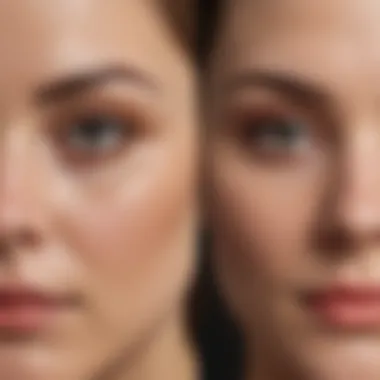Transformative Concealer Effects Before and after application of concealer under the eyes