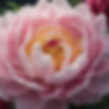 Intricacies of Peony Blossoms A close-up of peony blossoms, showcasing their intricate details