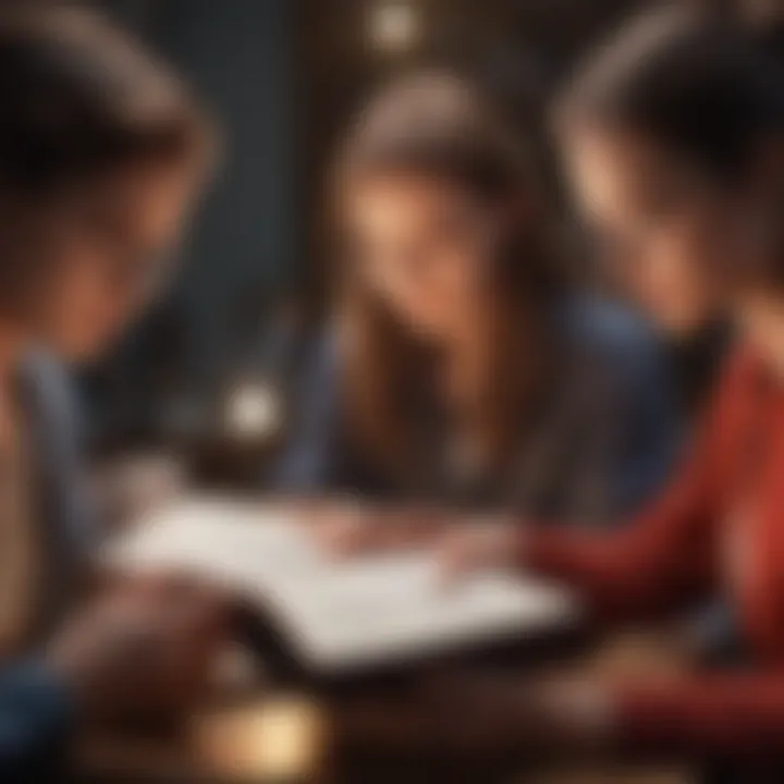 Illustration of a diverse group engrossed in reading various books