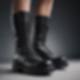 Edgy black combat boots