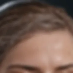 Close-up of a healthy scalp with visible hydration