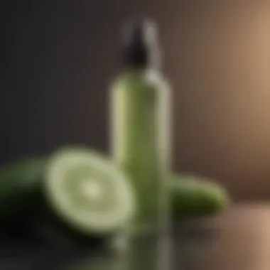 Bottle of cooling cucumber extract