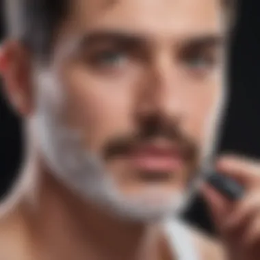 Demonstration of proper shaving technique