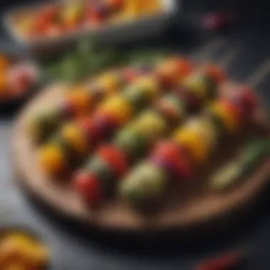 Colorful Vegetable Delight Vibrant vegetable skewers with a variety of colorful veggies