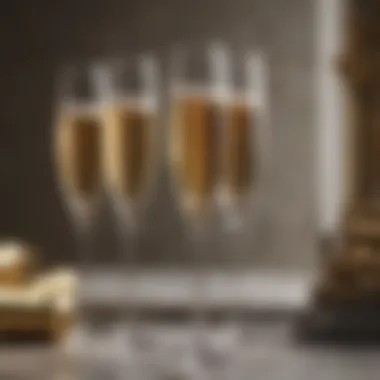 Elegant Champagne Flutes on Marble Table